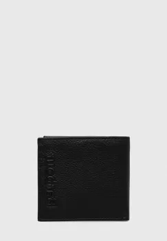 Barbour portofel de piele barbati, culoarea negru imagine