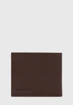 Barbour portofel de piele Padbury Billfold barbati, culoarea maro, MLG0049 imagine