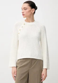 Barbour pulover de bumbac Angela femei, culoarea bej, LKN1639WH71 imagine