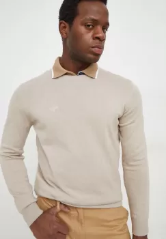 Barbour pulover de bumbac culoarea bej, light imagine