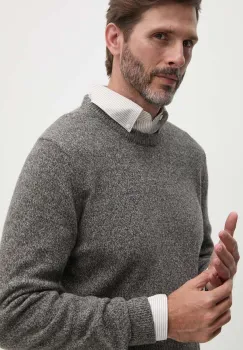 Barbour pulover de lana barbati, culoarea gri, calduros imagine