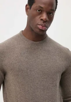 Barbour pulover de lana barbati, culoarea maro, MKN0345 imagine