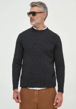 Barbour pulover de lana barbati, culoarea negru, calduros imagine