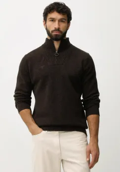 Barbour pulover de lana culoarea bleumarin, light, cu turtleneck, MKN0339 imagine