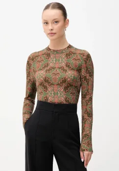 Barbour pulover de lana x Farm Rio culoarea verde, light, LKN1718 imagine