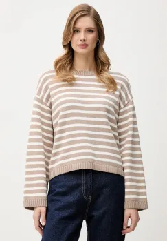 Barbour pulover din amestec de casmir Rosie culoarea bej, LKN1725 imagine