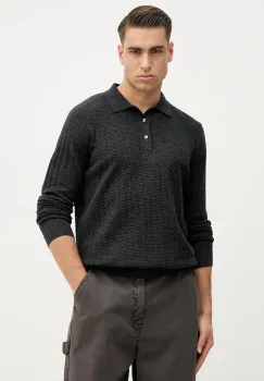 Barbour pulover din amestec de lana Smeaton culoarea gri, light, MKN1704 imagine