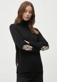 Barbour pulover femei, culoarea negru, light, cu guler, LKN1077 imagine