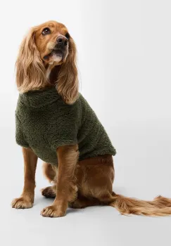 Barbour pulover pentru catel Brindle Fleece Dog Jumper culoarea verde imagine