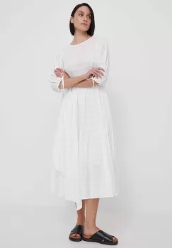 Barbour rochie culoarea alb, midi, evazati imagine