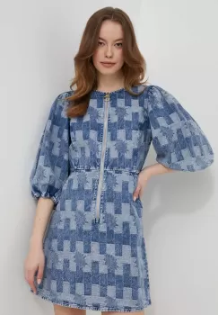 Barbour rochie jeans mini, evazati imagine