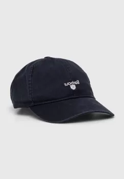 Barbour sapca de baseball din bumbac culoarea albastru marin, cu imprimeu imagine