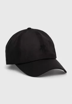 Barbour sapca de baseball din bumbac culoarea negru, neted imagine