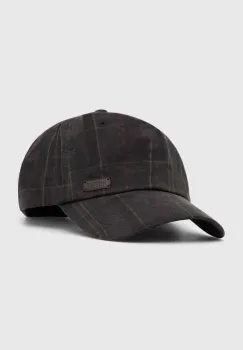 Barbour sapca de baseball din bumbac Darwen Tartan Sports Cap culoarea verde, cu model, MHA0554 imagine