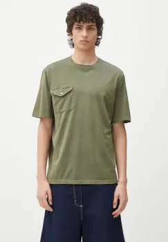 Barbour tricou din bumbac Barbour Newstreet Relaxed Fit T-Shirt culoarea verde, uni, MTS1398 imagine