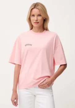 Barbour tricou din bumbac CLAYDON culoarea roz, LTS0687 imagine