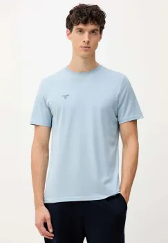 Barbour tricou din bumbac culoarea galben, neted imagine