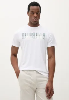 Barbour tricou din bumbac culoarea verde, cu imprimeu imagine