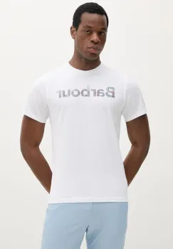 Barbour tricou din bumbac Devon Graphic T-Shirt culoarea alb, cu imprimeu, MTS1391 imagine