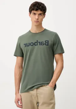 Barbour tricou din bumbac ESSENTIALS culoarea negru, cu imprimeu, MTS0531 imagine