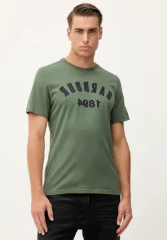 Barbour tricou din bumbac HOLLINS culoarea verde, cu imprimeu, MTS1472 imagine