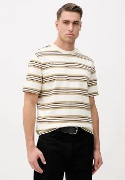 Barbour tricou din bumbac Sandwick culoarea bej, MTS1530 imagine