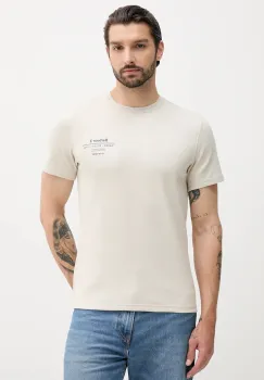 Barbour tricou HUCKLEY culoarea bej, cu imprimeu, MTS1301 imagine
