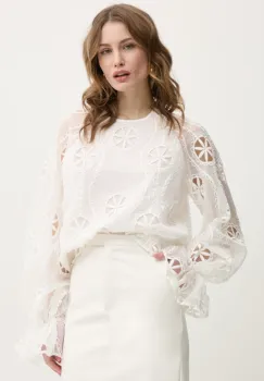 Bardot bluza femei, culoarea bej, neted, 59731TB imagine