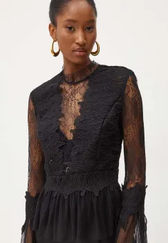 Bardot bluza FRANCESCA femei, culoarea negru, modelator, 39762TB1 imagine