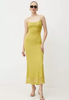 Bardot rochie ADONI culoarea verde, maxi, evazati, 57998DB1 imagine