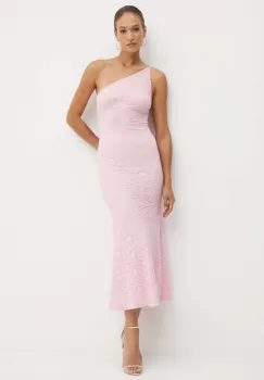 Bardot rochie ALBIE culoarea roz, maxi, mulata, 59404DB imagine