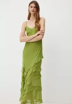 Bardot rochie CANTARA culoarea verde, maxi, evazati, 59419DB imagine