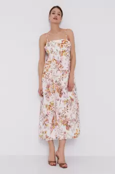 Bardot Rochie culoarea alb, maxi, evazata imagine