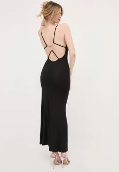 Bardot rochie culoarea negru, maxi, mulata imagine
