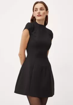 Bardot rochie DELPHI culoarea negru, mini, mulata, 59329DB imagine