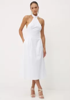 Bardot rochie GENEVIEVE culoarea alb, midi, evazati, 59364DB imagine