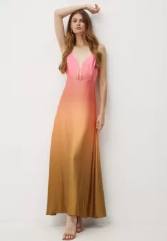 Bardot rochie KARLOTTA culoarea roz, maxi, evazati, 57322DB5 imagine