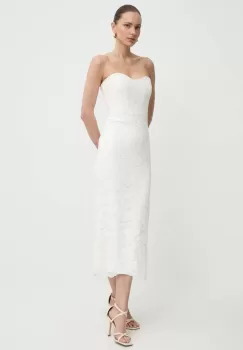 Bardot rochie KAYLEIGH culoarea bej, midi, mulata, 59147DB imagine