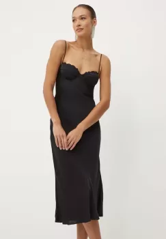 Bardot rochie SABINA culoarea negru, maxi, drept, 59209DB imagine