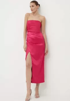 Bardot rochie YANA culoarea roz, midi, mulata, 59217DB imagine