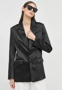 Bardot sacou culoarea negru, un singur rand de nasturi, neted imagine