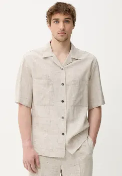 BARENA VENEZIA camasa Camicia Mola culoarea bej, relaxed, CAU5073.4150 imagine