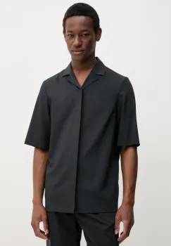 BARENA VENEZIA camasa de lana Camicia Mola barbati, culoarea negru, cu guler clasic, regular, OSU5062.478 imagine