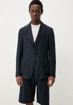 BARENA VENEZIA geaca de matase Camicia Mola barbati, culoarea albastru marin, GIU5058.4134 imagine