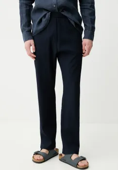 BARENA VENEZIA pantaloni de lana Camicia Mola barbati, culoarea albastru marin, cu fason chinos, PAU5082.494 imagine