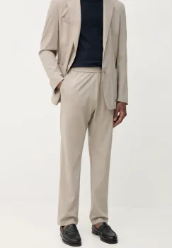 BARENA VENEZIA pantaloni de lana Camicia Mola barbati, culoarea bej, cu fason chinos, PAU5082.478 imagine