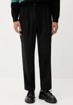 BARENA VENEZIA pantaloni de lana Pantalone Nerio pantaloni scurti negri drepti pentru barbati PAU5252.499 imagine