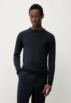 BARENA VENEZIA pulover de lana Camicia Mola barbati, culoarea albastru marin, light, KNU5111.429 imagine