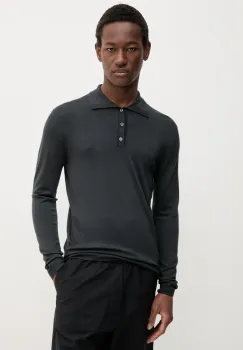 BARENA VENEZIA pulover de lana Camicia Mola barbati, culoarea negru, light, KNU5114.429 imagine