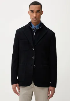 BARENA VENEZIA pulover de lana Giacca Torceo culoarea bleumarin, GIU5239.5139 imagine